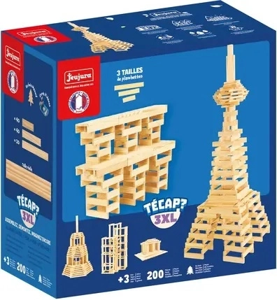 Jeujura – set de construcție din lemn Técap 3XL (200 piese)