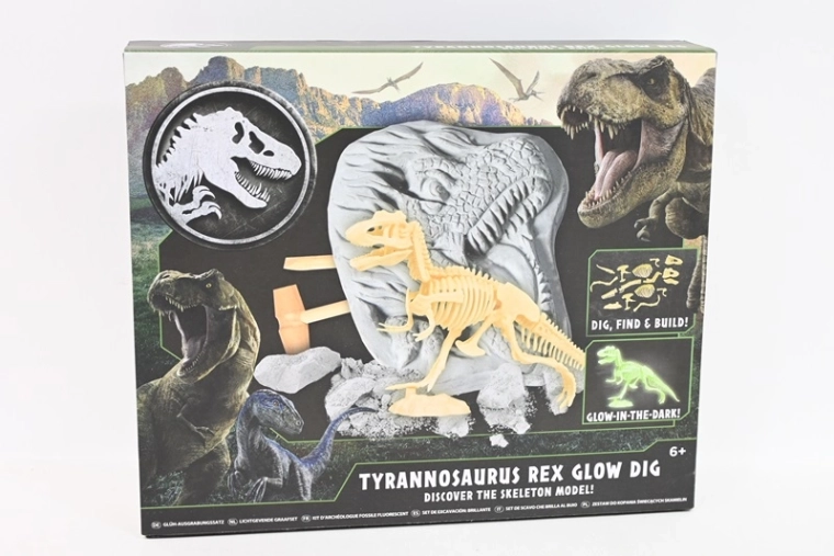 Lumea Jurasică Micul paleontolog – excavarea scheletului de T-Rex care luminează în întuneric