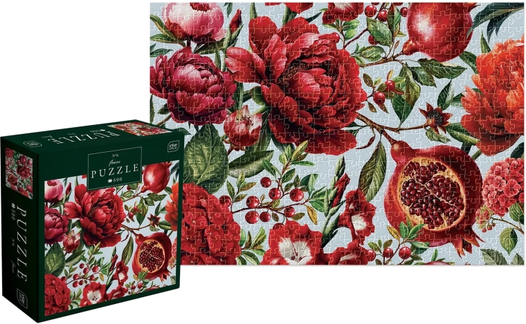 Puzzle flori – flori roșii 500 piese