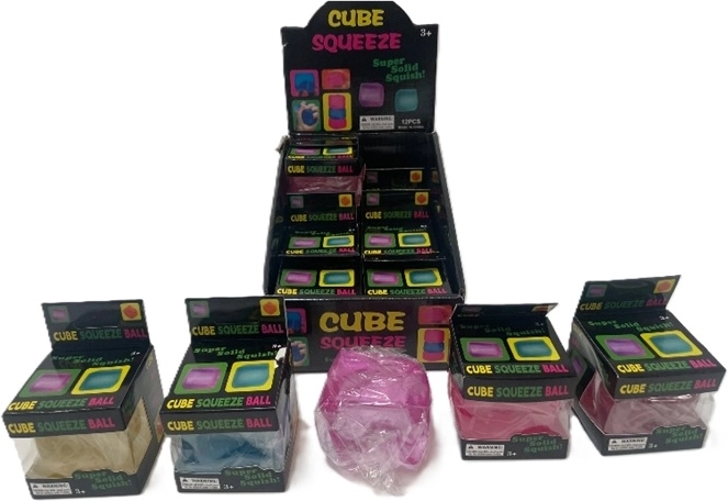 Minge antistres de strâns în formă de cub - 1 bucată