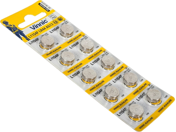 Baterii alcaline LR44 VINNIC 10 buc