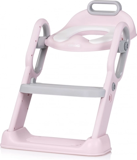 suprarezem pentru toaletă pentru copii cu scară Chipolino Flippy Pink