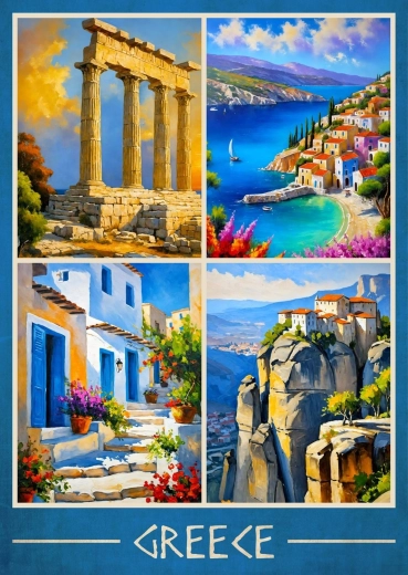 Enjoy puzzle Priveliști grecești 1000 de piese