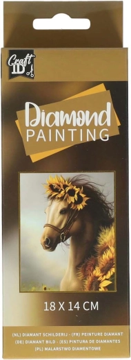 Pictură cu diamante Cal 14x18cm