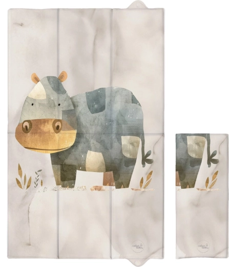 Ceba Baby saltea de înfășat de călătorie Basic Cosy Hippo 80 × 50 cm