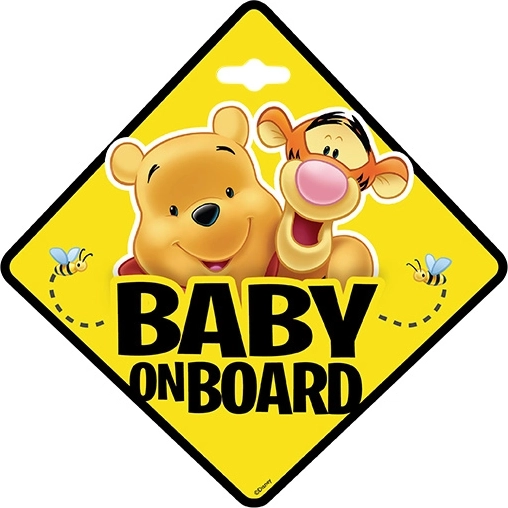 Winnie the Pooh autocolant Baby on Board