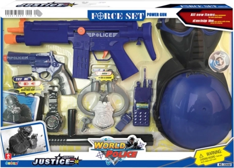 Set de poliție cu cască MAC TOYS