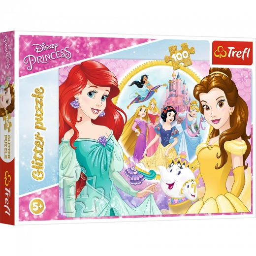 puzzle 100 de piese cu sclipici – amintirile BELLEI și ARIELEI de la TREFL