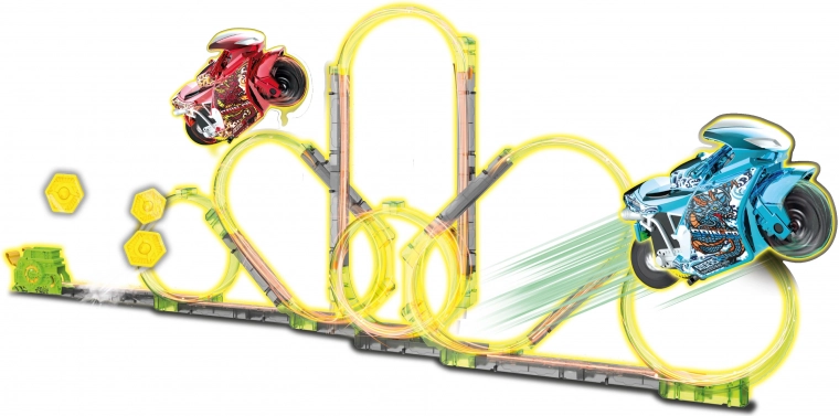 Spin and Build super pistă cu două motociclete
