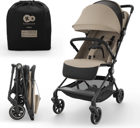 Cărucior sport Kinderkraft NEBO – Bej (0074)