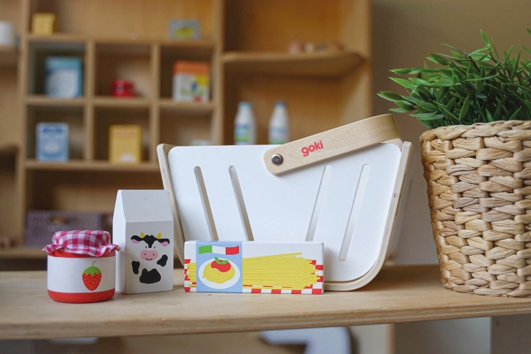 Goki coș de cumpărături MiniShopper cu portofel