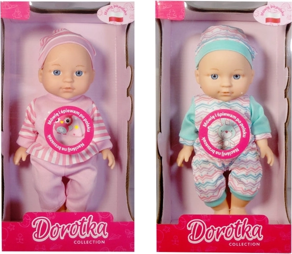 Păpușa vorbitoare și cântătoare Dorotka cu căciuliță