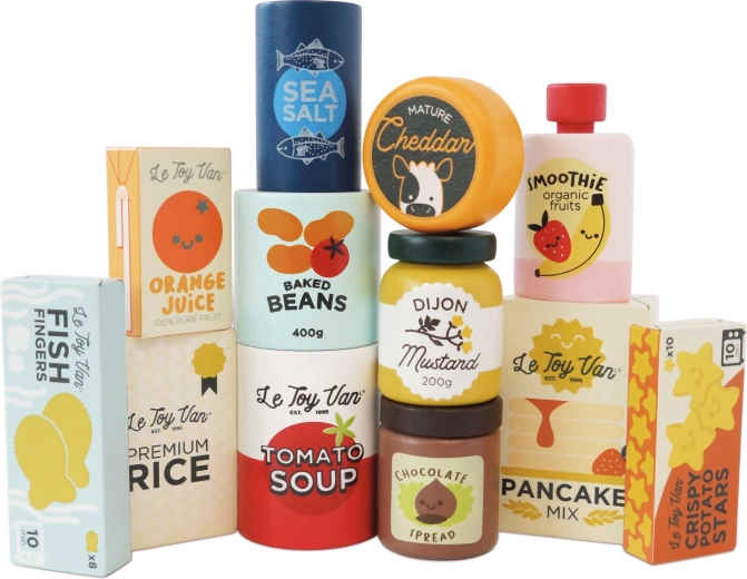 Set din lemn cu alimente pentru joacă Le Toy Van (12 buc.)