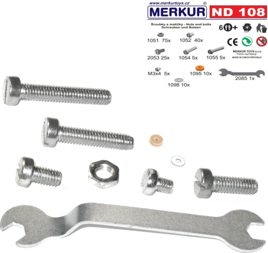 Merkur set de șuruburi și piulițe de rezervă nd108
