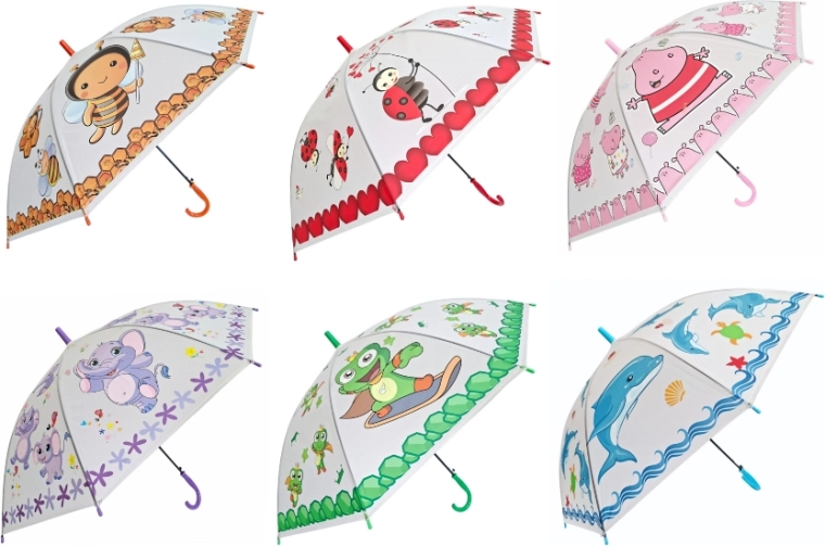 Umbrelă pentru copii cu modele colorate