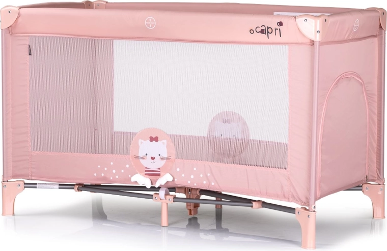 Pătuț de călătorie CHIPOLINO Capri Cat roz