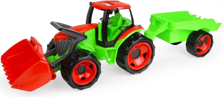 Lena tractor cu cupă și remorcă pentru copii