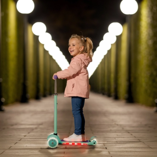 Roți cu LED și platformă luminoasă pentru vizibilitate sporită