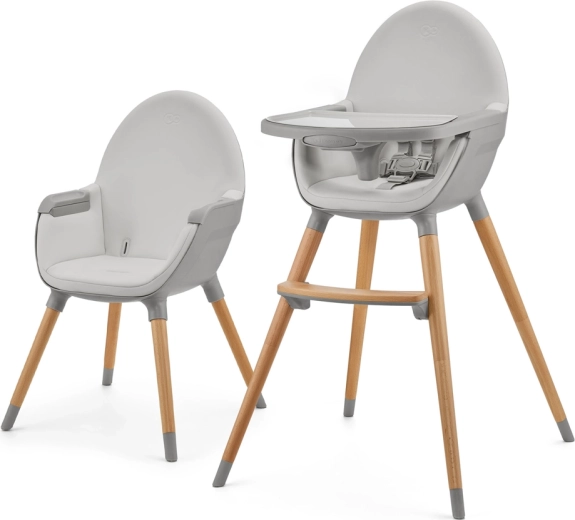 Scaun de masă Kinderkraft 2 în 1 Fini 2 gri