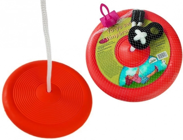 Leagăn rotund tip farfurie pentru copii – Roșu