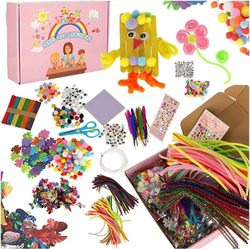 Set creativ pentru copii XXL 1200 piese – proiecte artistice și de lucru manual