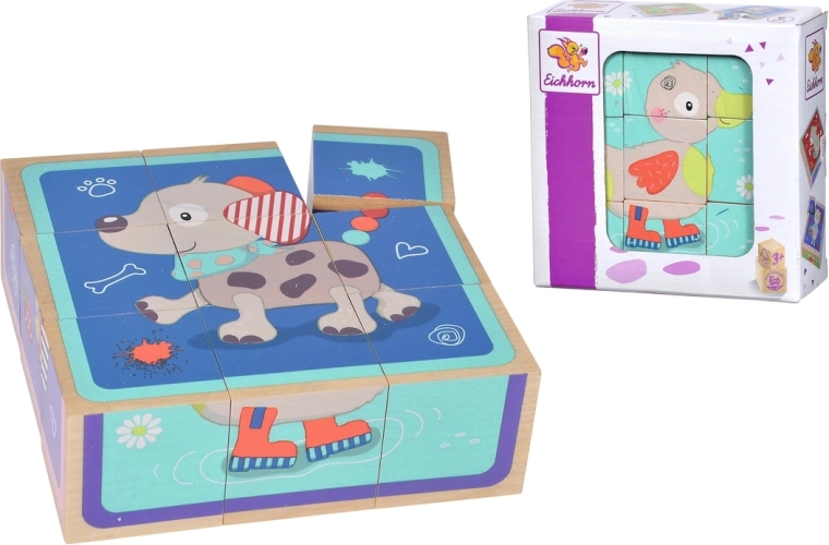Cuburi cu imagini Eichhorn Friends - 9 piese