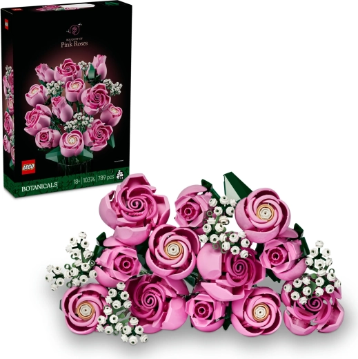 Buchet LEGO Botanicals de trandafiri roz