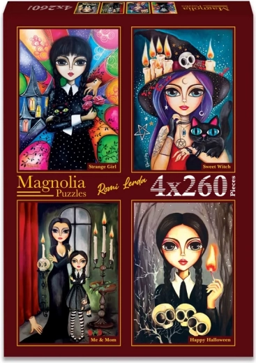 Set puzzle Magnolia Halloween fericit – 4×260 piese