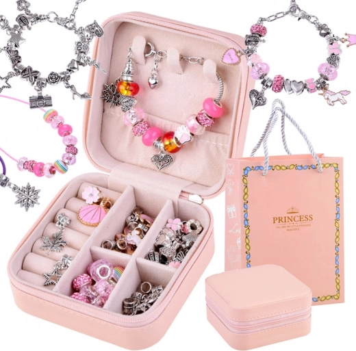 Set de mărgele în cutie pentru fabricarea propriilor coliere