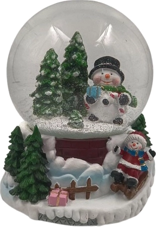Greutate bilă de zăpadă cu om de zăpadă 100 mm, cu melodie
