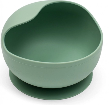 Castron din silicon cu ventuză verde New Baby