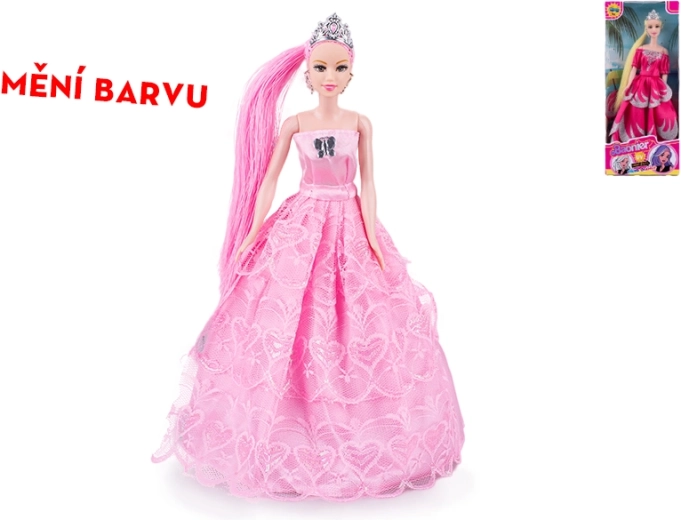 Păpușă prințesă cu schimbare de culoare a părului 29 cm