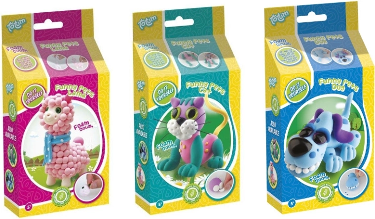 Totum animăluțe din spumă modelatoare Foam Dough – set DIY