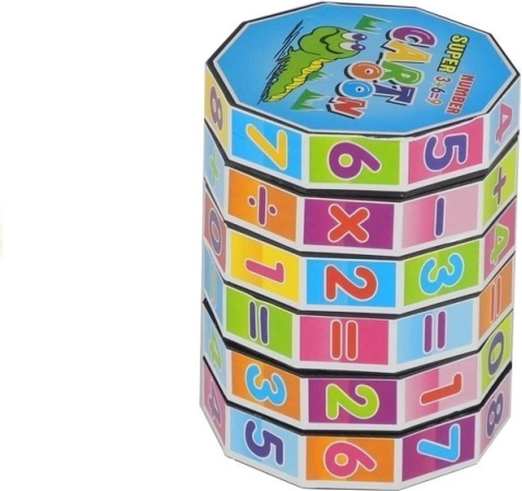Cilindru matematic – puzzle educativ cu numere și simboluri