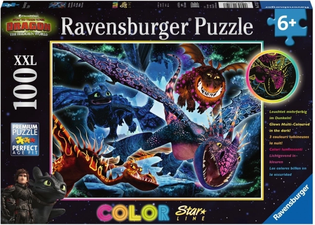 puzzle luminoase Cum să îți dresezi dragonul 3 XXL 100 piese – Ravensburger
