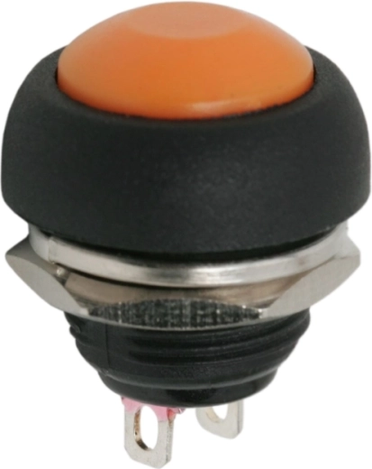 Buton rotund cu revenire SPST, portocaliu