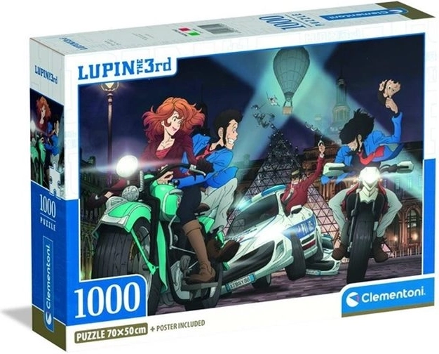 Clementoni puzzle compact 1000 de piese Lupin III
