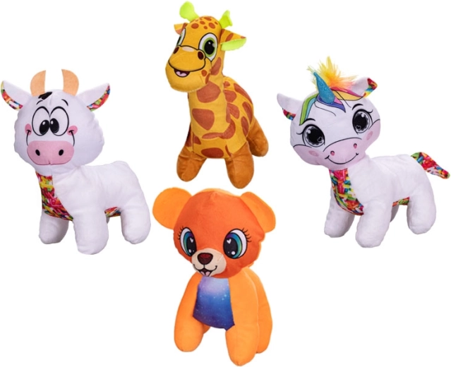 Animăluț de pluș 21 cm pentru bebeluși – girafă, vacă, unicorn sau câine