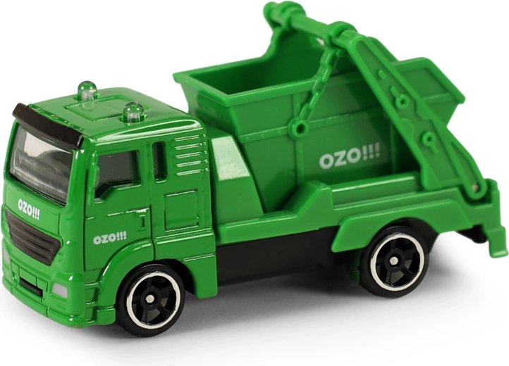 Mașină de gunoi metalică OZO!!! cu container basculant, 7 cm