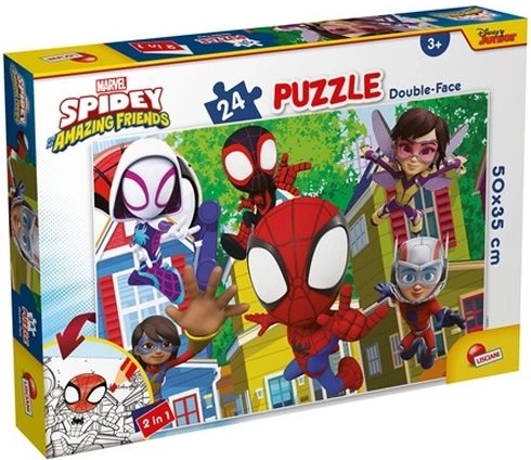 Lisciani Marvel Spidey și prietenii lui uimitori puzzle față-verso 24 piese