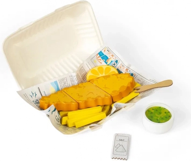 Jucării de lemn Pește și Cartofi prăjiți de la Bigjigs Toys