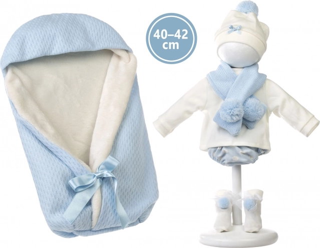 Llorens hăinuțe pentru păpuși New Born 40–42 cm, set din 5 piese cu înfășătoare rapidă
