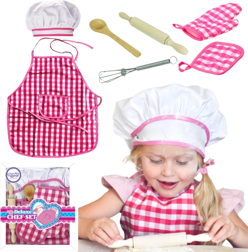 Set Mic Bucătar Costum de Bucătărie cu Accesorii 7 buc