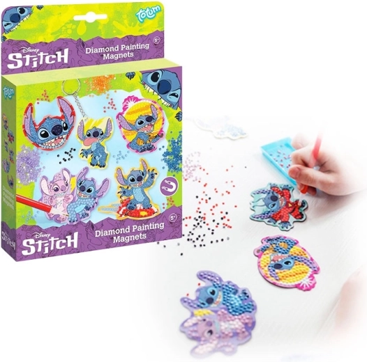 Pictură cu diamante Stitch – magneți pentru copii