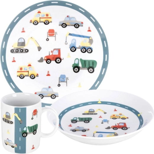 Motiv vesel cu vehicule