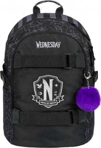 Rucsac școlar BAAGL Wednesday Nevermore Skate