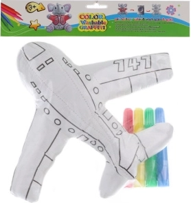 Avion de colorat cu markere lavabile