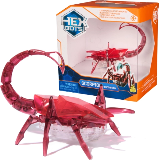 Hex Bots figurină mobilă scorpion roșu cu lumină