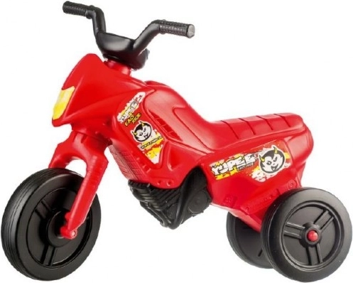 Bicicletă de echilibru Enduro Yupee mică din plastic – Roșu