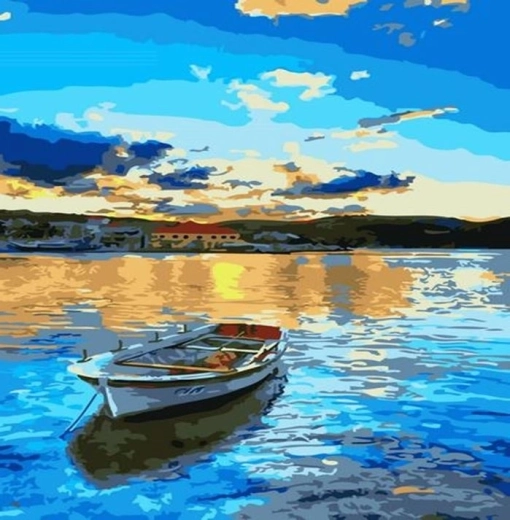 Norimpex Pictură pe numere Bărcuță 40 × 50 cm